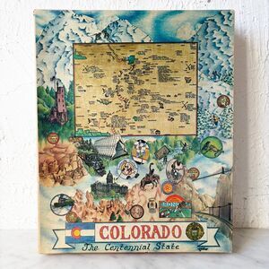 Vintage Colorado The Centennial State 550 Piece Puzzle State Map Landmarks